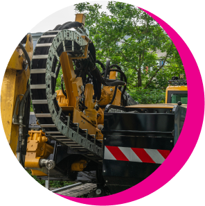 Chain Trencher Excavating Markey Drilling